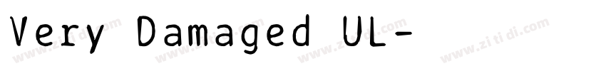 Very Damaged UL字体转换